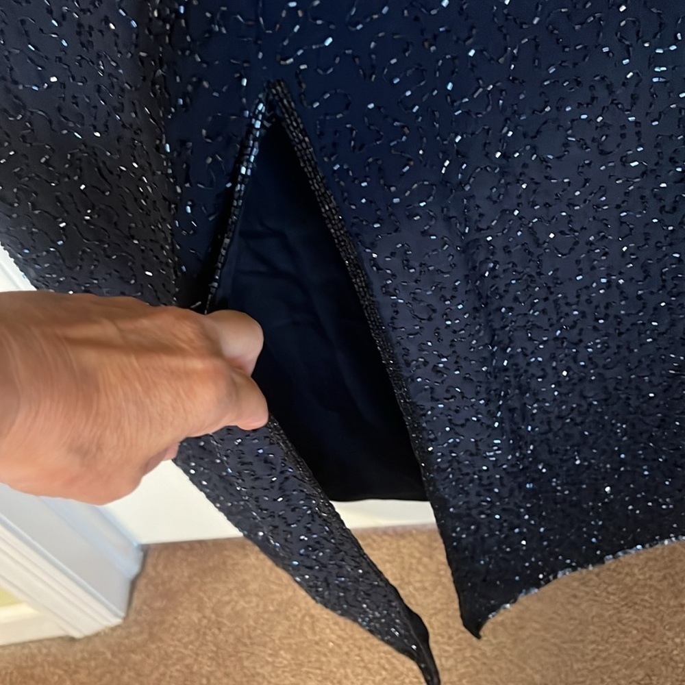 Laurence Kazar evening dress formal size XXL Sequins full length lined - Picture 7 of 14
